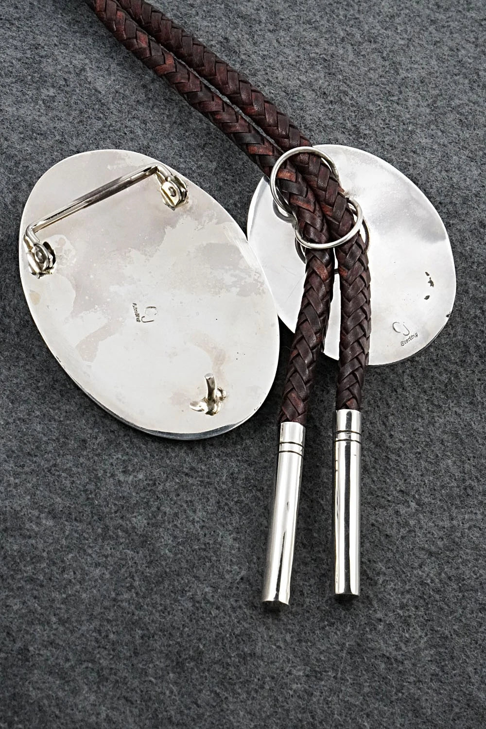Turquoise & Sterling Silver Bolo Tie and Buckle - Charlie John