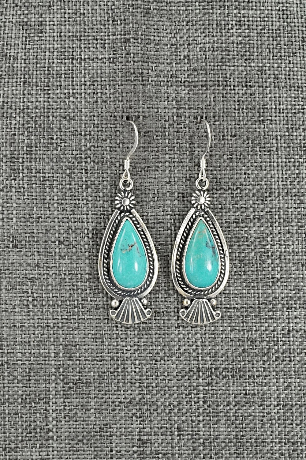 Turquoise & Sterling Silver Earrings - Verley Betone