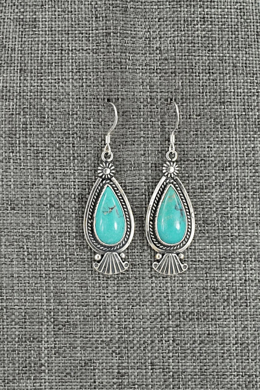 Turquoise & Sterling Silver Earrings - Verley Betone