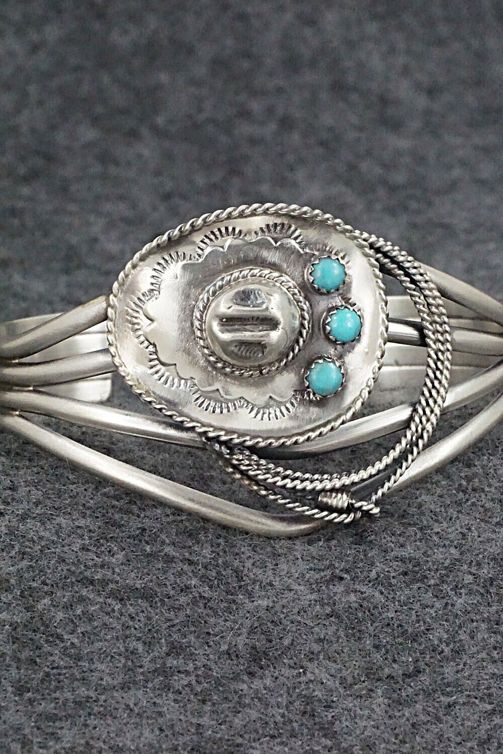 Turquoise & Sterling Silver Bracelet - Bobby Platero