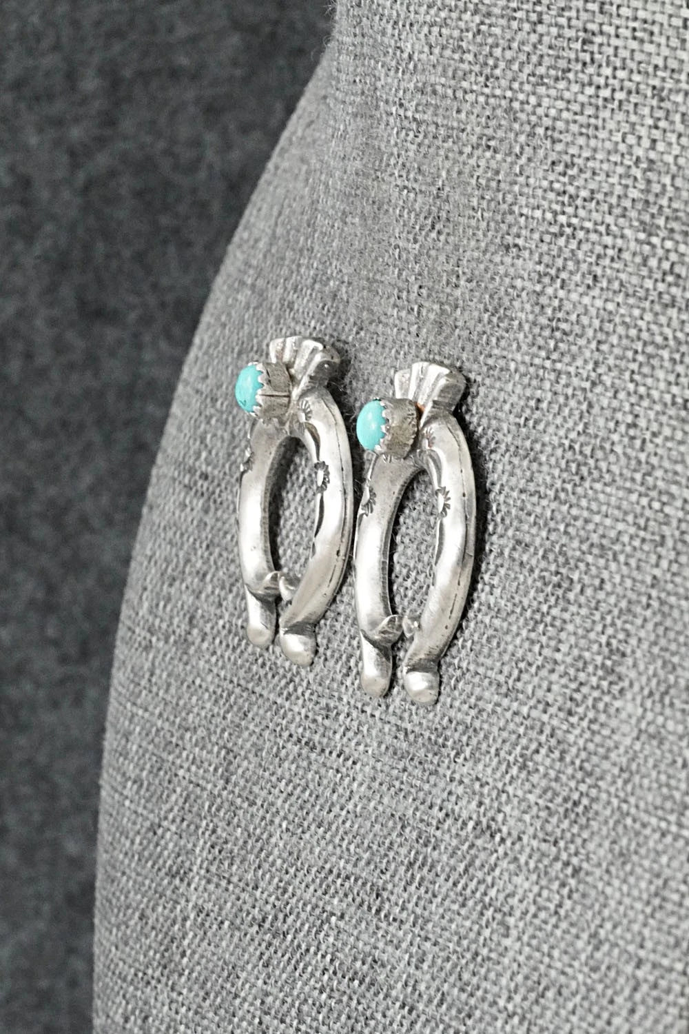 Turquoise & Sterling Silver Earrings - Adrienne Gordon