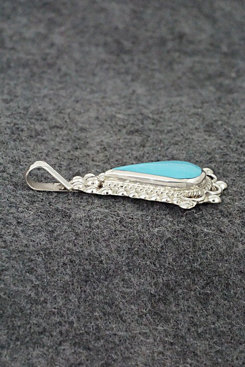 Turquoise & Sterling Silver Pendant - Juanita Yatsatie