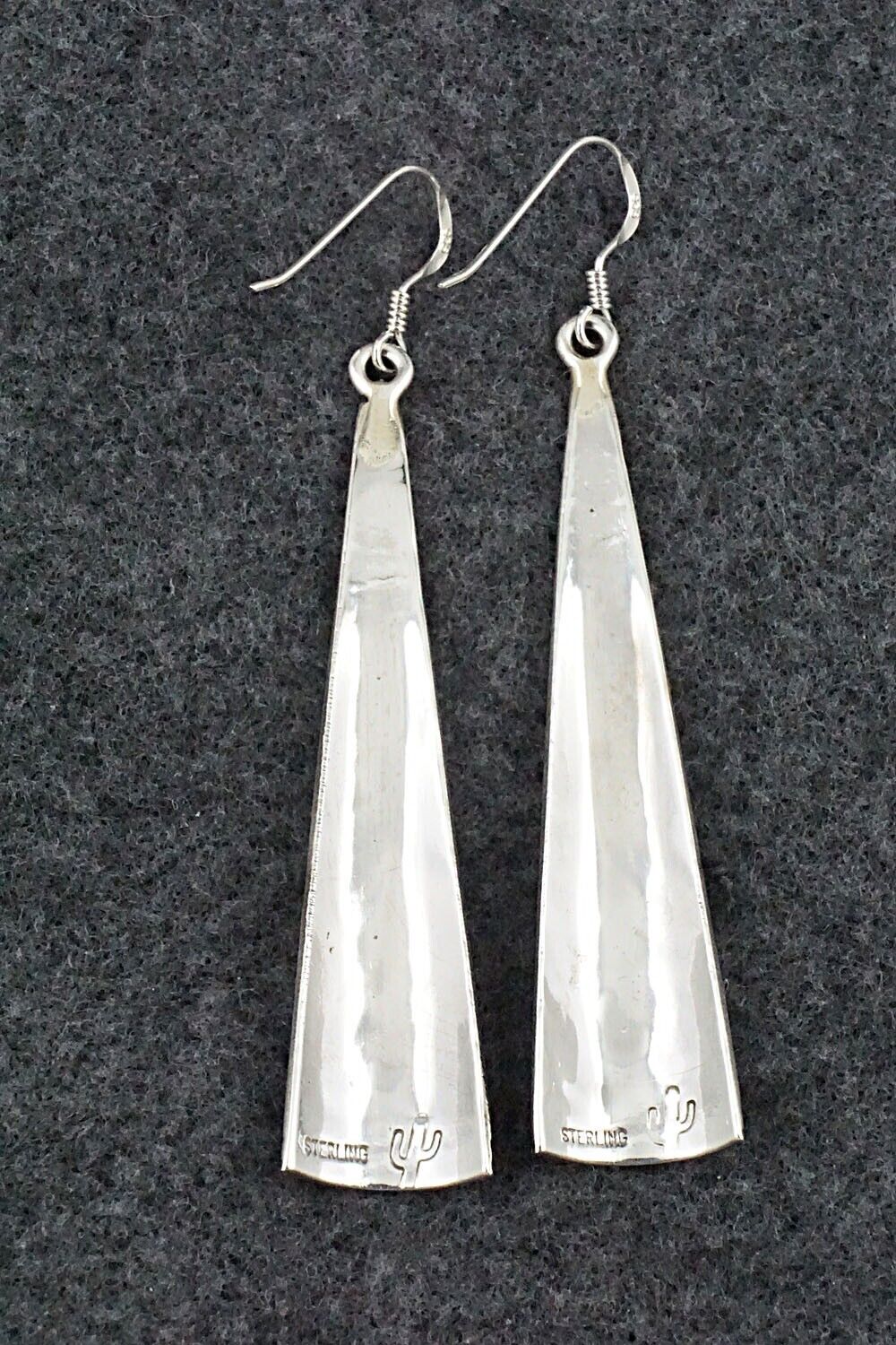 Turquoise, Coral & Sterling Silver Earrings - Jolene Yazzie