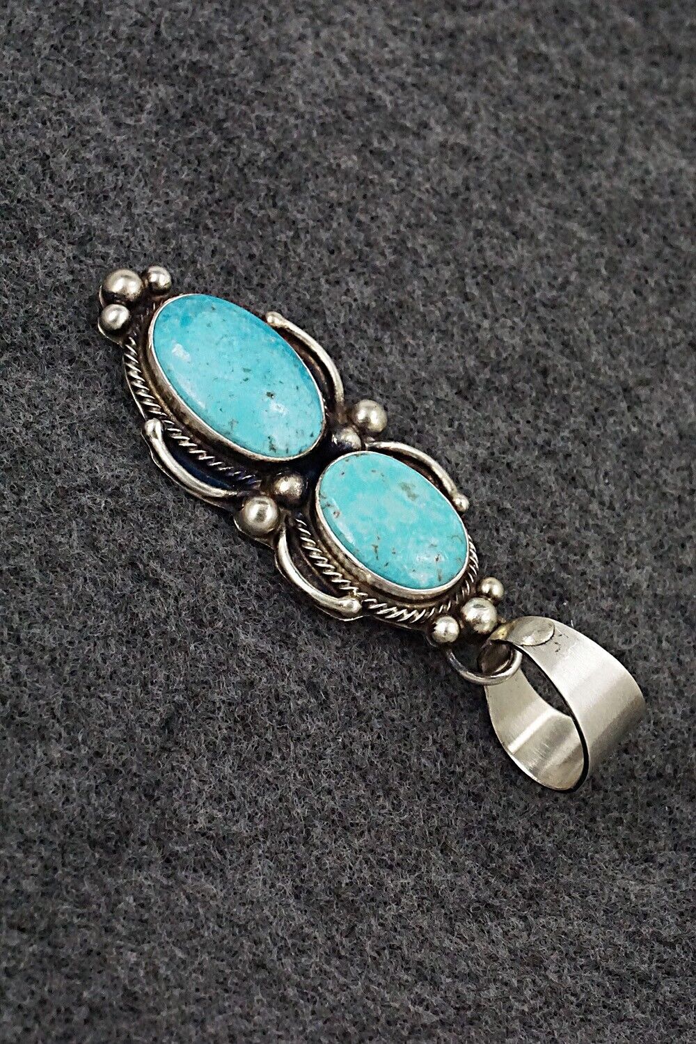 Turquoise & Sterling Silver Pendant - Kathleen Livingston