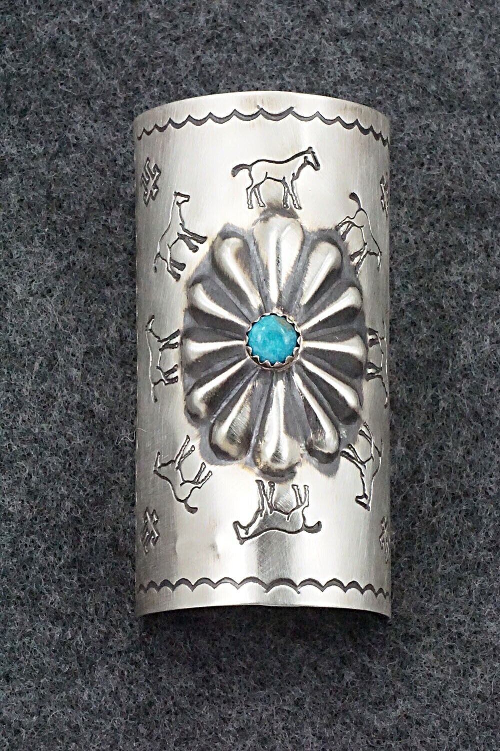 Turquoise & Sterling Silver Hair Pin - Arlene Soce