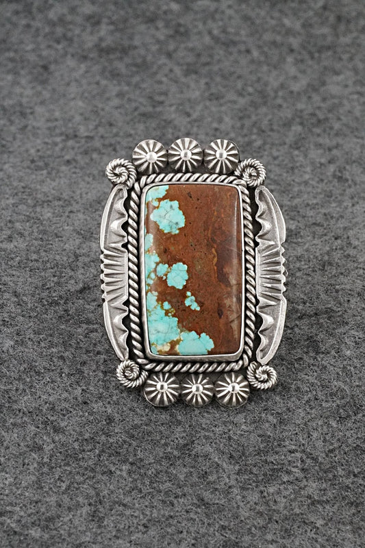 Turquoise & Sterling Silver Ring - Michael Calladitto - Size 8.5