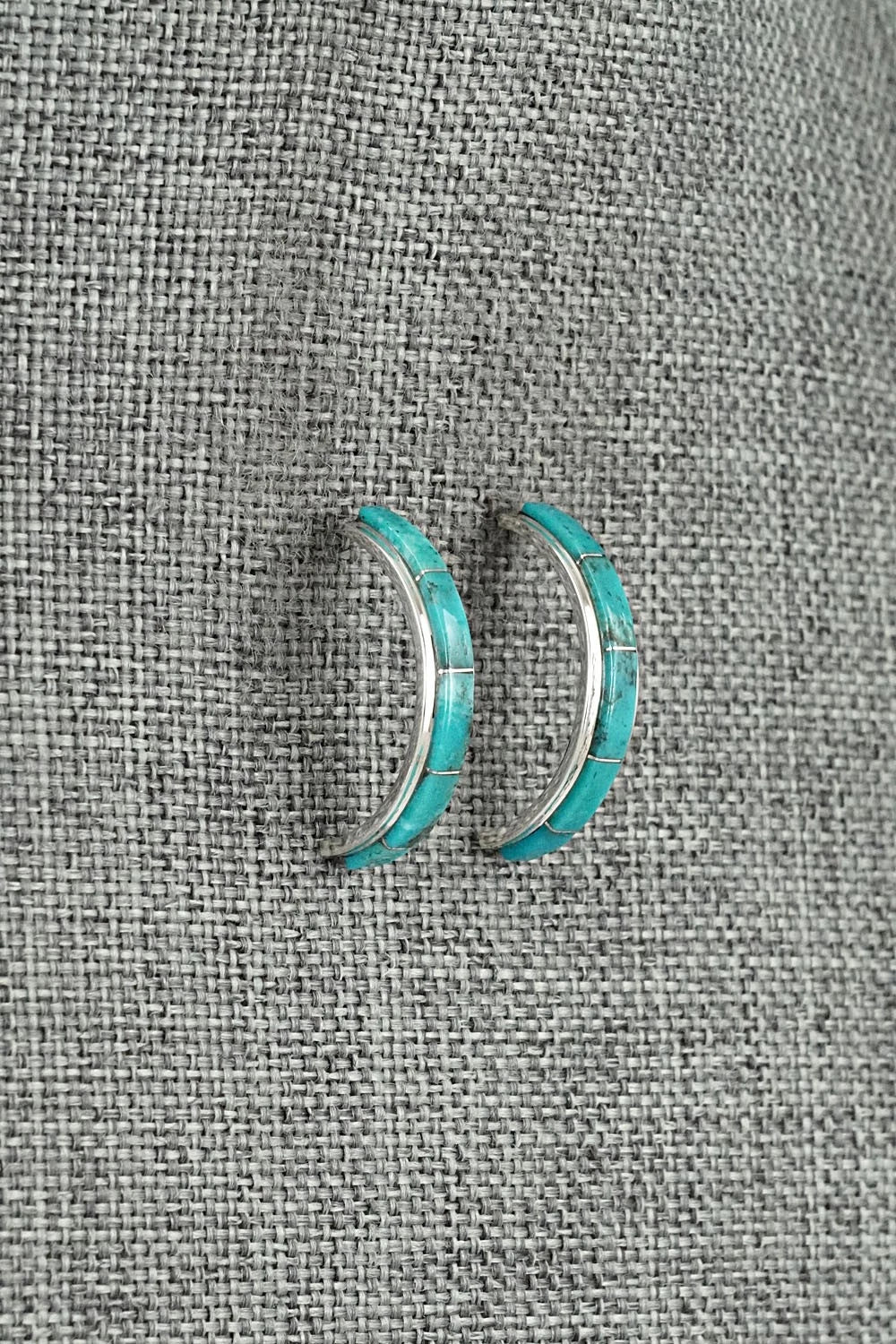 Turquoise & Sterling Silver Earrings - Gloria Waatsa