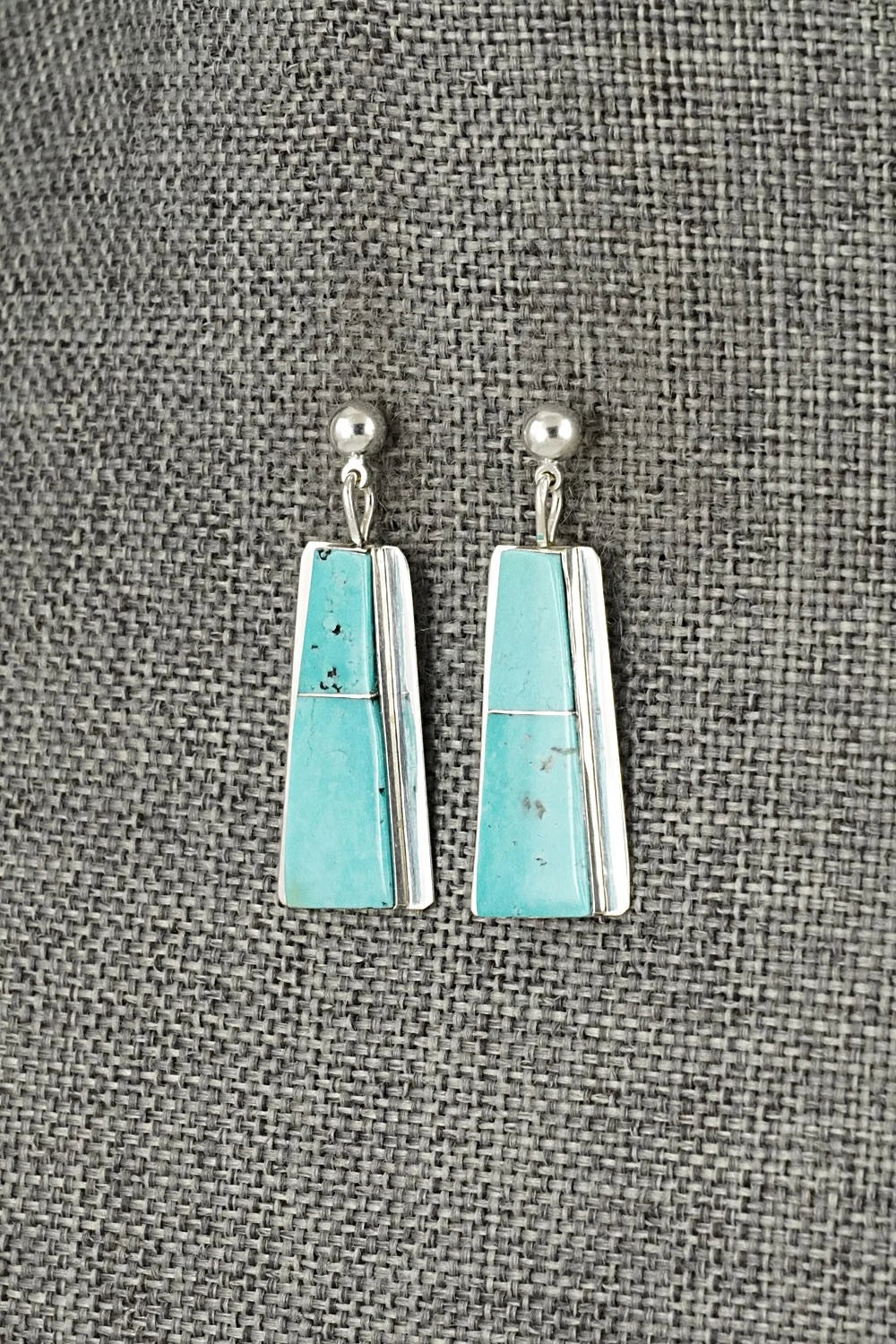 Turquoise & Sterling Silver Earrings - Brenda Pete
