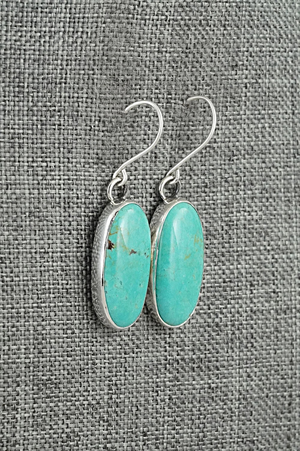 Turquoise & Sterling Silver Earrings - Eugene Gruber
