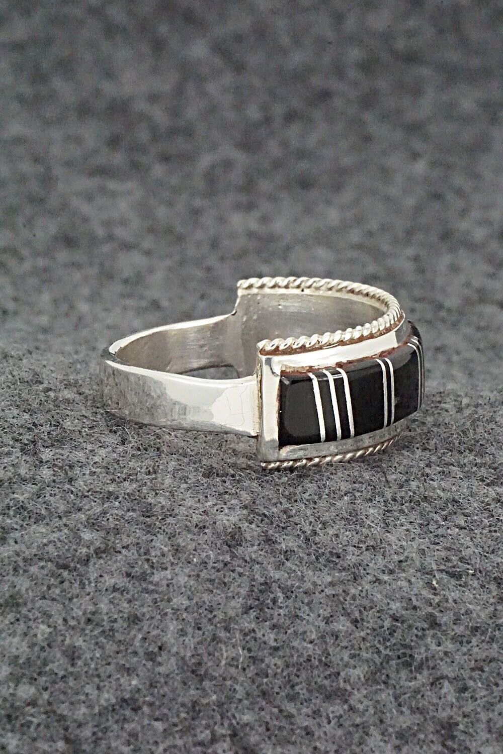 Onyx & Sterling Silver Ring - Deirdre Luna Panteah - Size 13.5