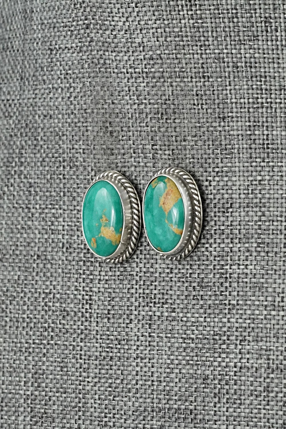 Turquoise & Sterling Silver Earrings - Rosemary Saunders