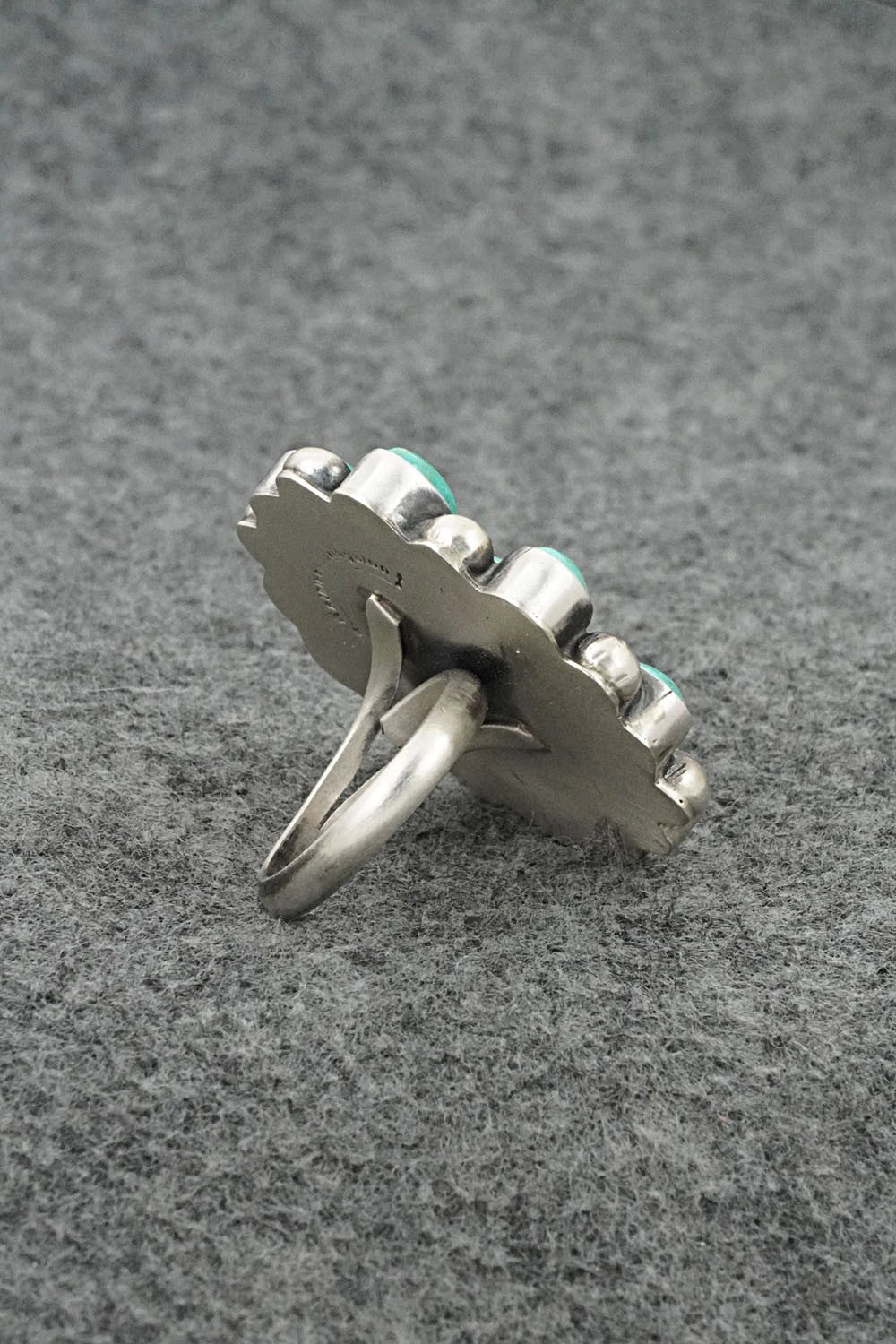 Turquoise & Sterling Silver Ring - Kathleen Livingston - Size Adjustable