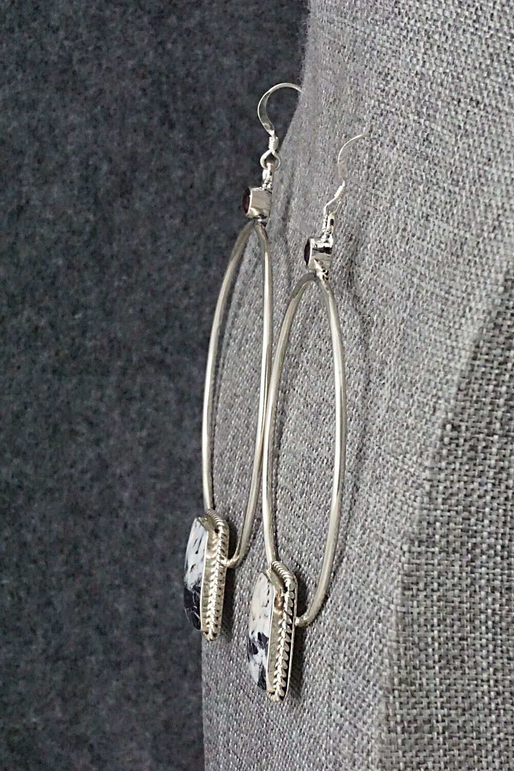 White Buffalo & Sterling Silver Earrings - Lucinda Sardo