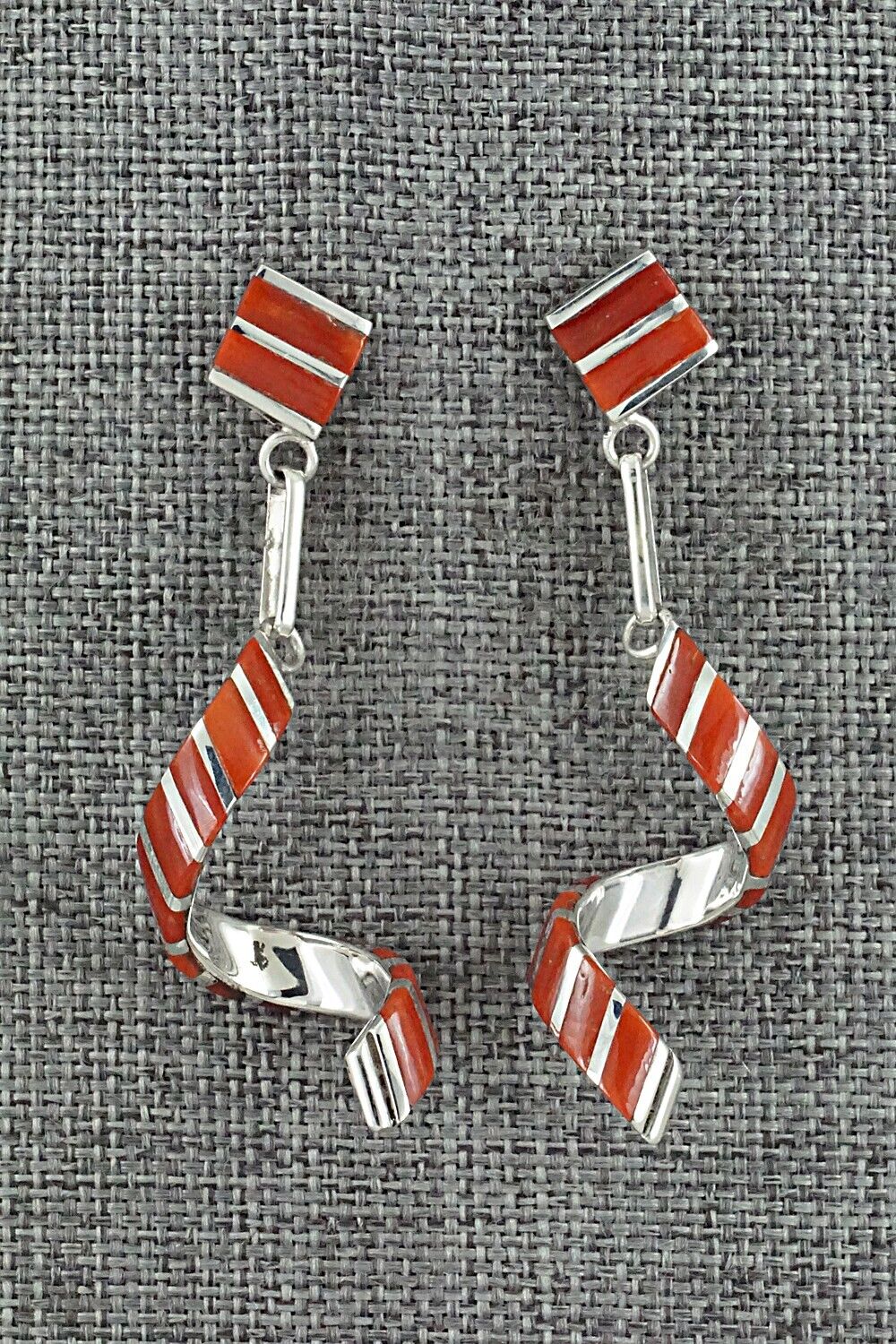 Coral & Sterling Silver Earrings - Shawn Shetya