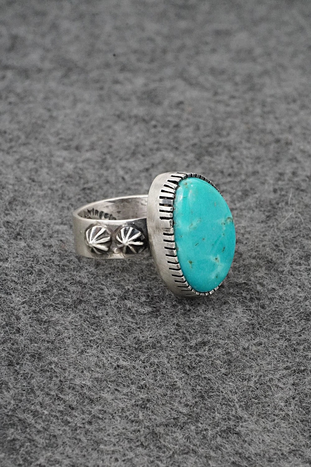 Turquoise & Sterling Silver Ring - Darrin Livingston - Size 8