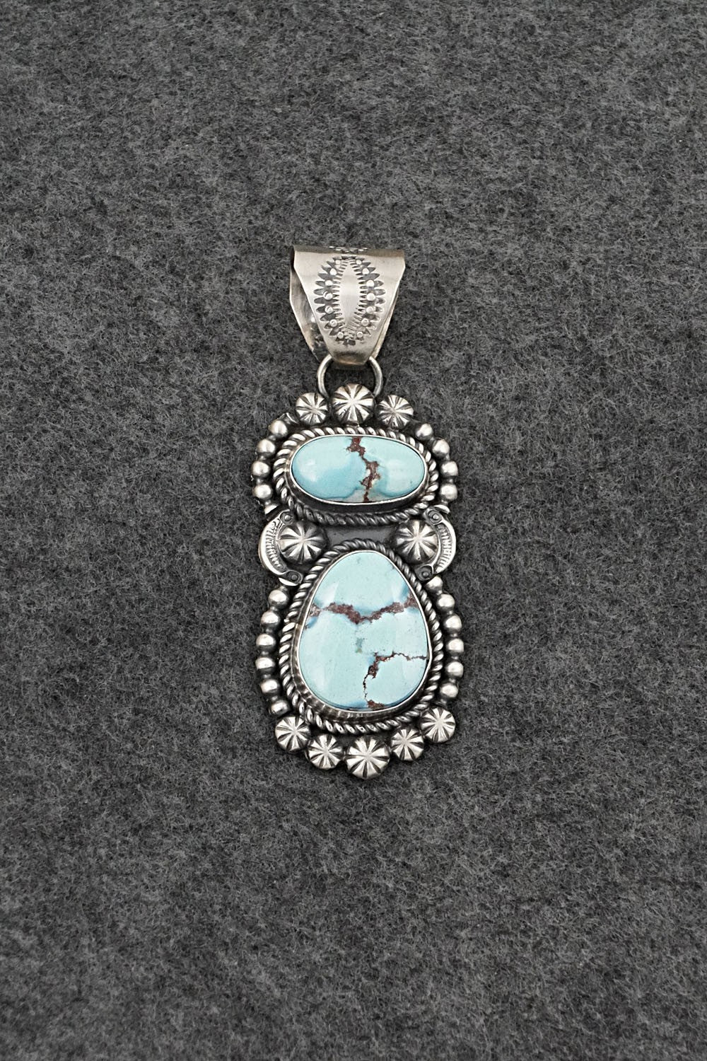 Turquoise & Sterling Silver Pendant - Jeff James Jr.