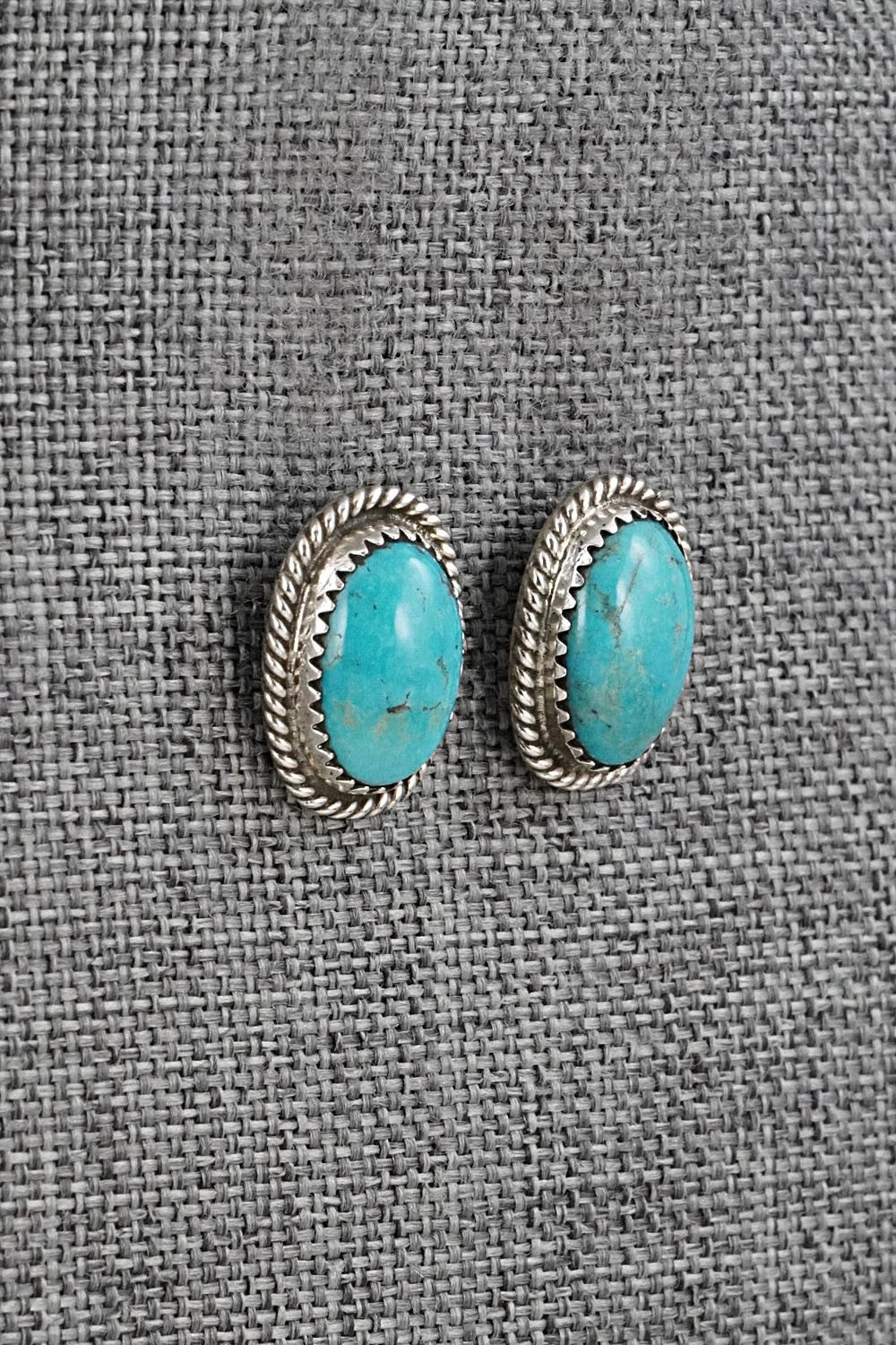 Turquoise & Sterling Silver Necklace and Earrings Set - Murray Hannaweeka