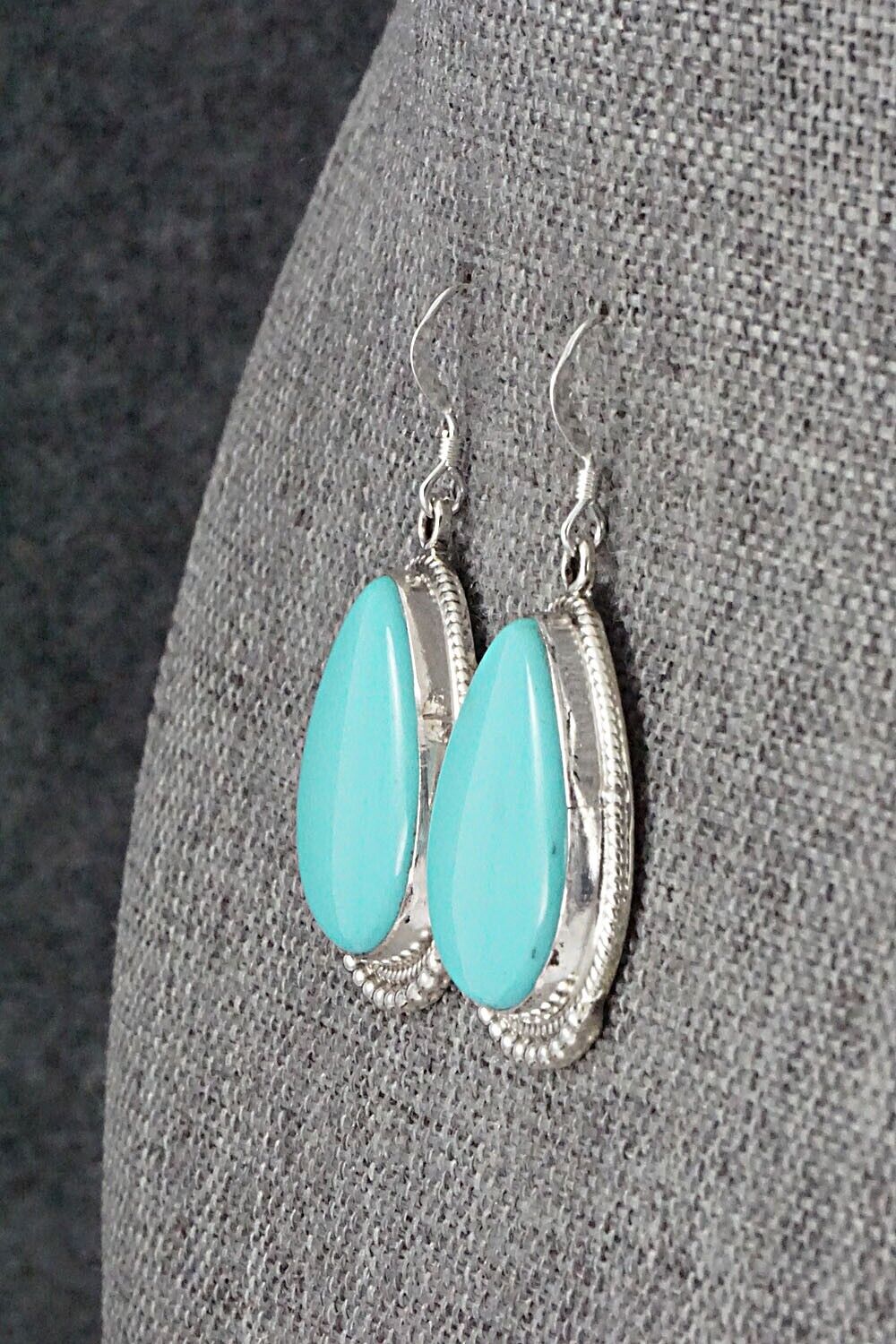 Turquoise & Sterling Silver Earrings - Verley Betone