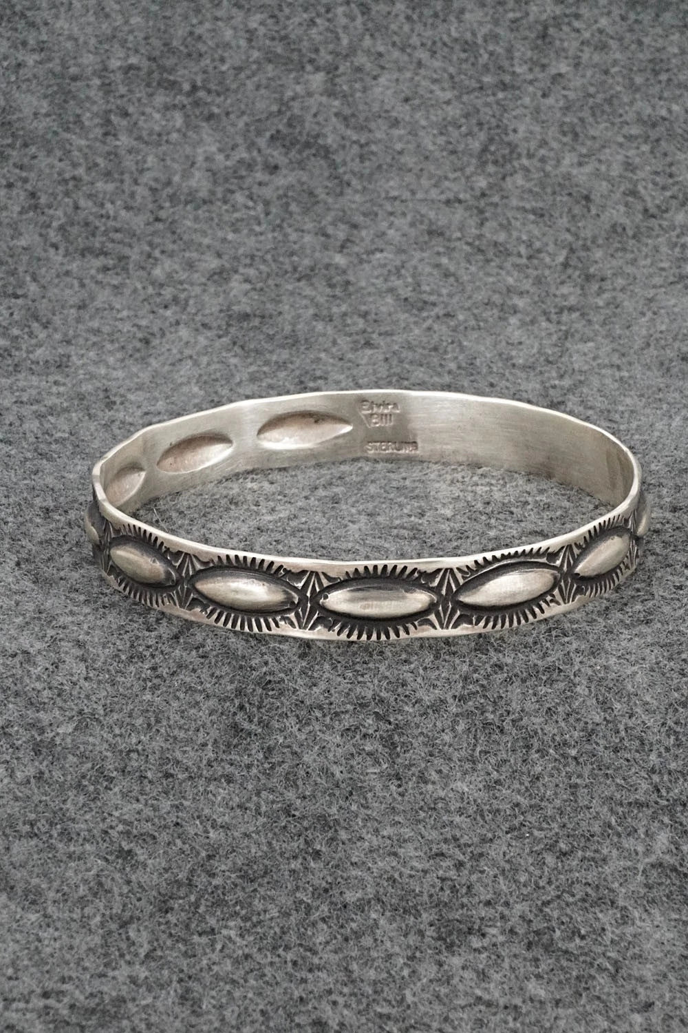 Sterling Silver Bangle Bracelet - Elvira Bill