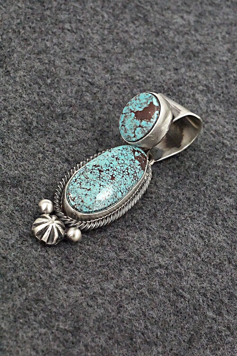 Turquoise & Sterling Silver Pendant - Darrin Livingston