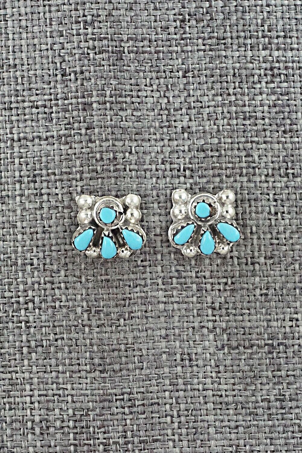 Turquoise & Sterling Silver Earrings - Alice Mutte