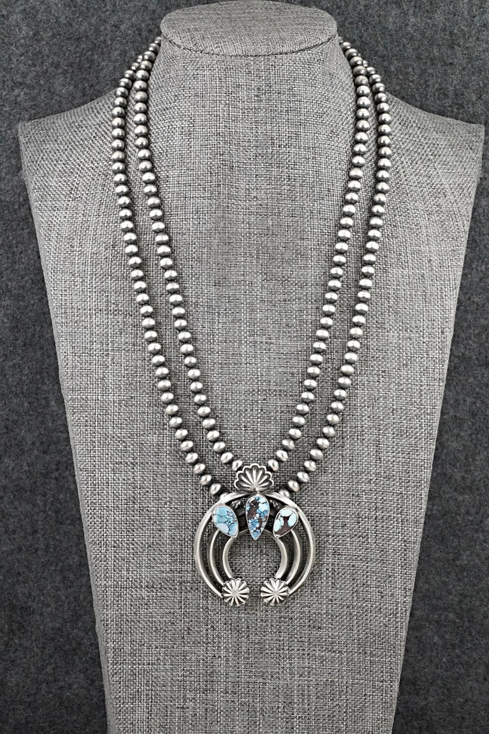 Turquoise & Sterling Silver Necklace - Davey Morgan