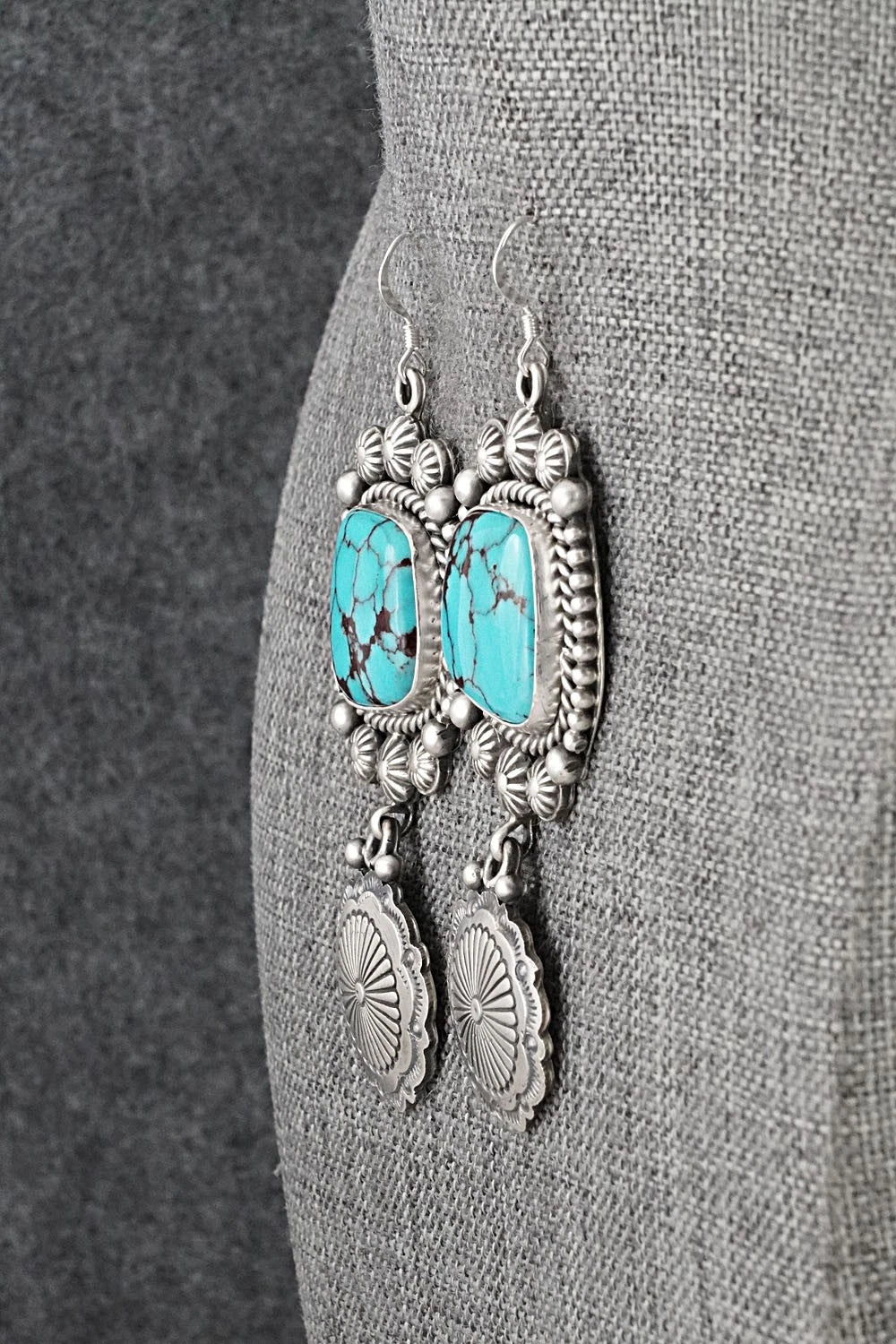 Turquoise & Sterling Silver Earrings - Michael Calladitto