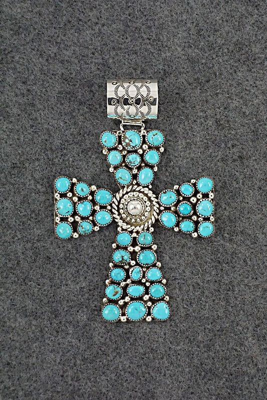 Turquoise and Sterling Silver Pendant - Marlene Haley