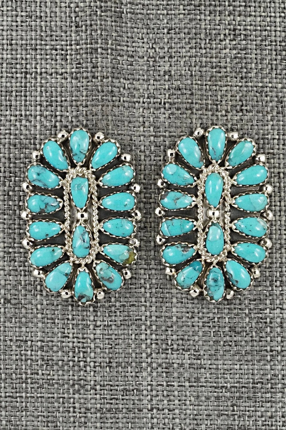 Turquoise & Sterling Silver Earrings - Gerald Mitchell