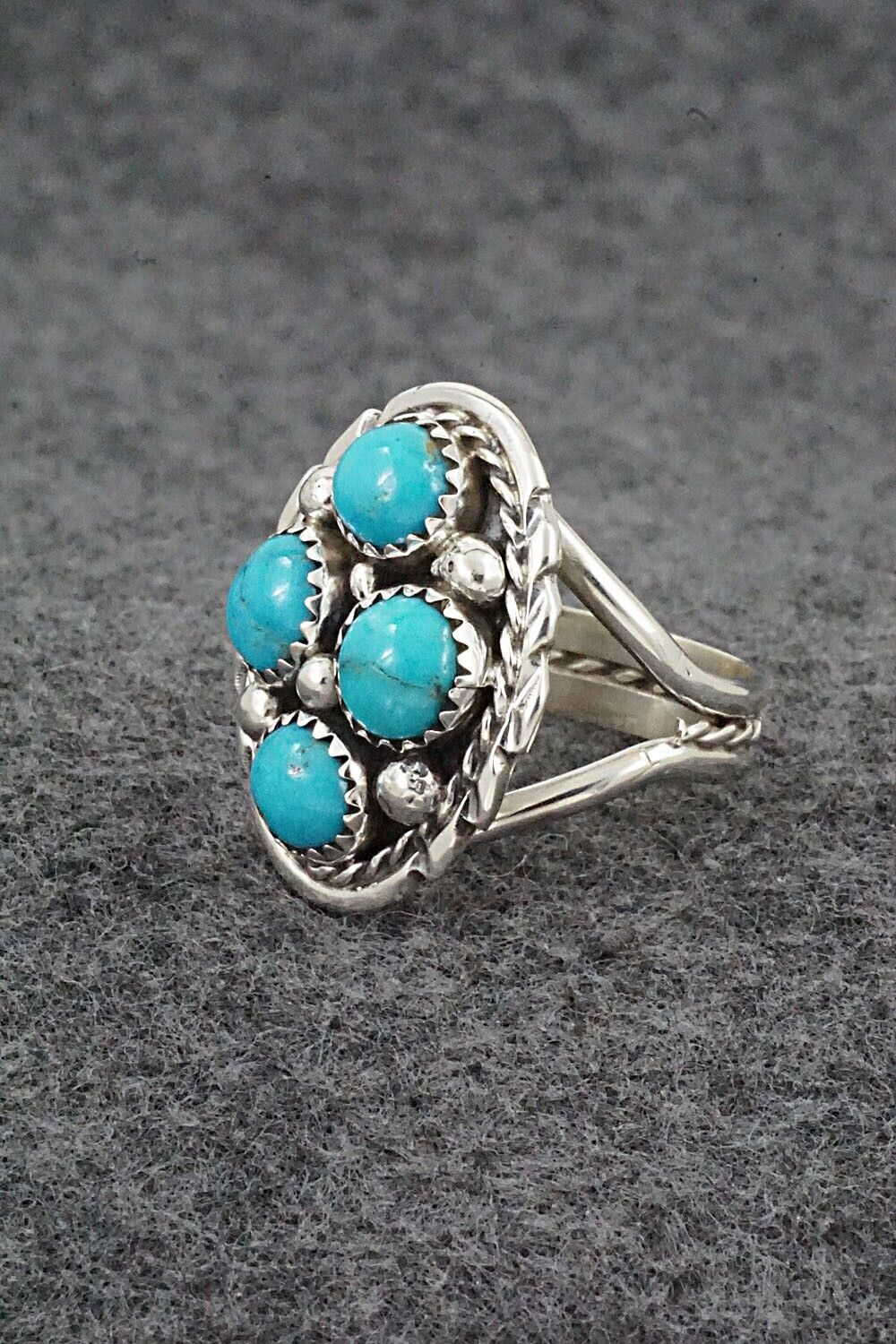 Turquoise & Sterling Silver Ring - Melvin Chee - Size 8.25