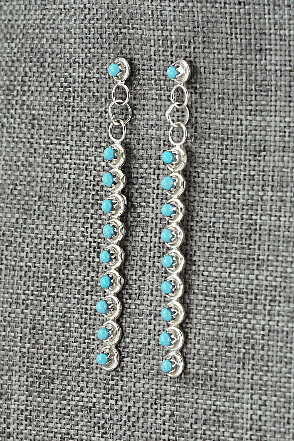 Turquoise & Sterling Silver Earrings - Henrietta Quetawki