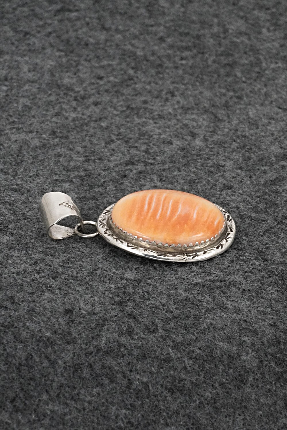 Spiny Oyster & Sterling Silver Pendant - Ernest Hawthorne
