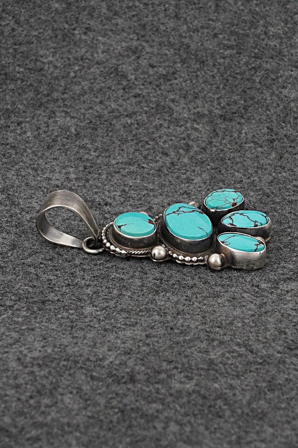 Turquoise & Sterling Silver Pendant and Earrings Set - Kathleen Chavez