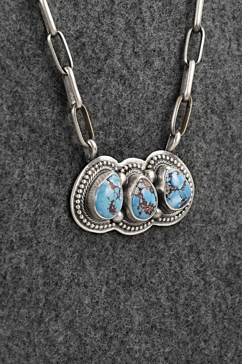 Turquoise & Sterling Silver Necklace - Kathleen Livingston
