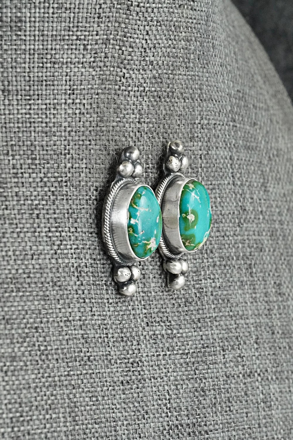 Turquoise & Sterling Silver Squash Blossom Set - Darrin Livingston