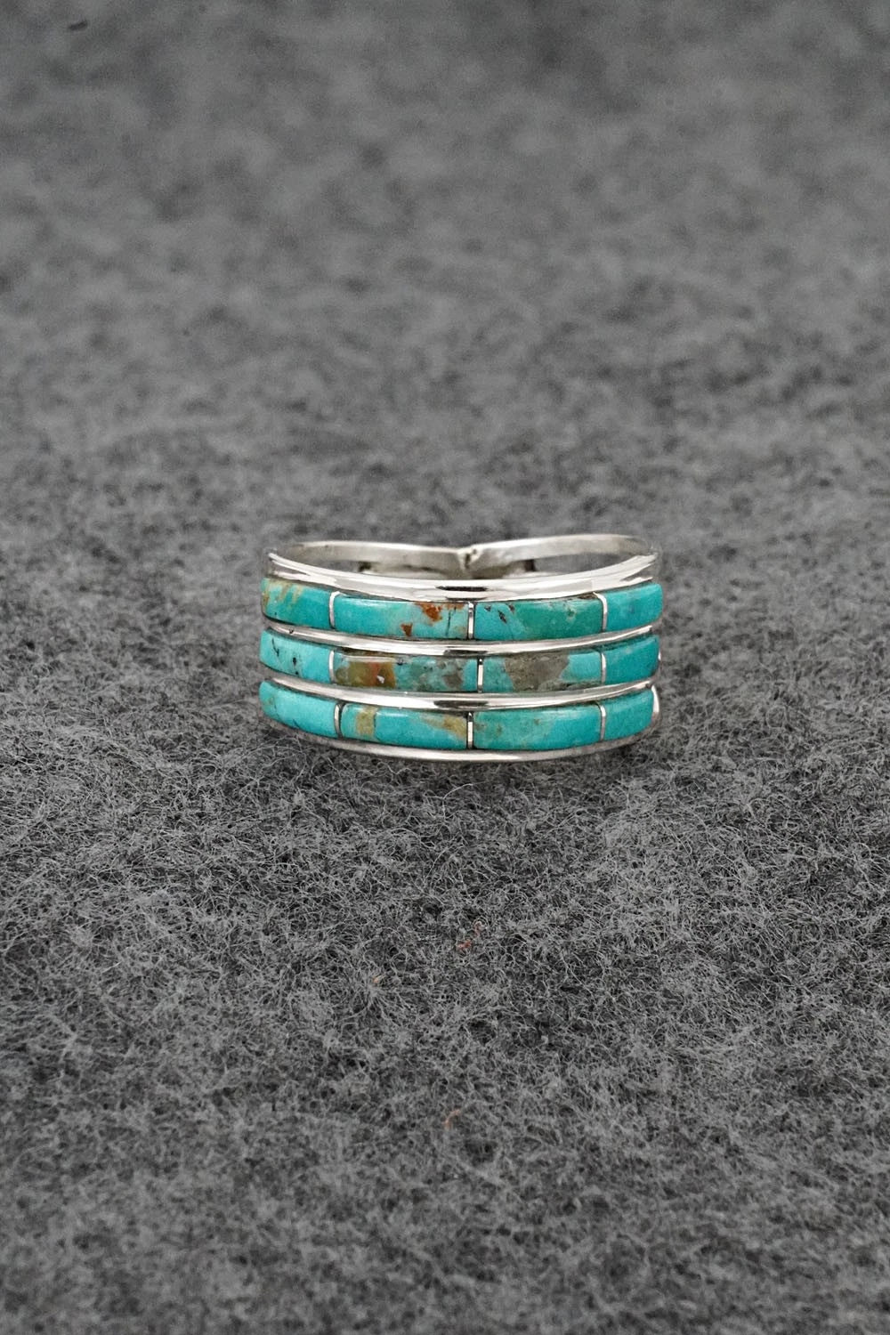 Turquoise & Sterling Silver Ring - Jamie Johnson - Size 8.25