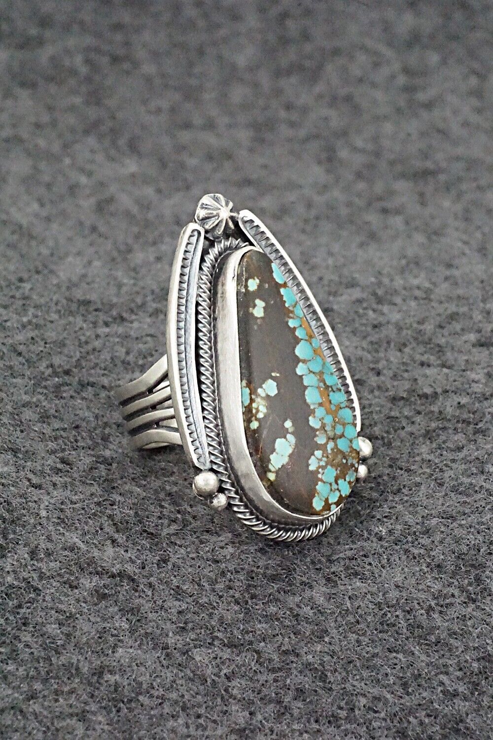 Turquoise & Sterling Silver Ring - Randy Boyd - Size 6.5