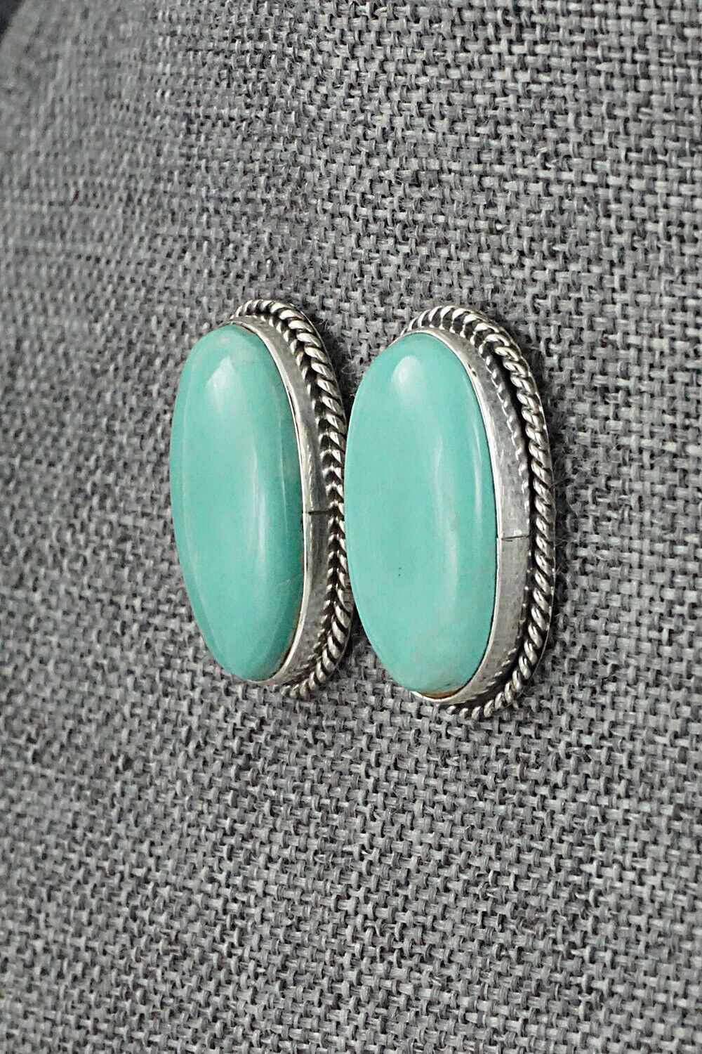 Turquoise & Sterling Silver Earrings - Rena Begay