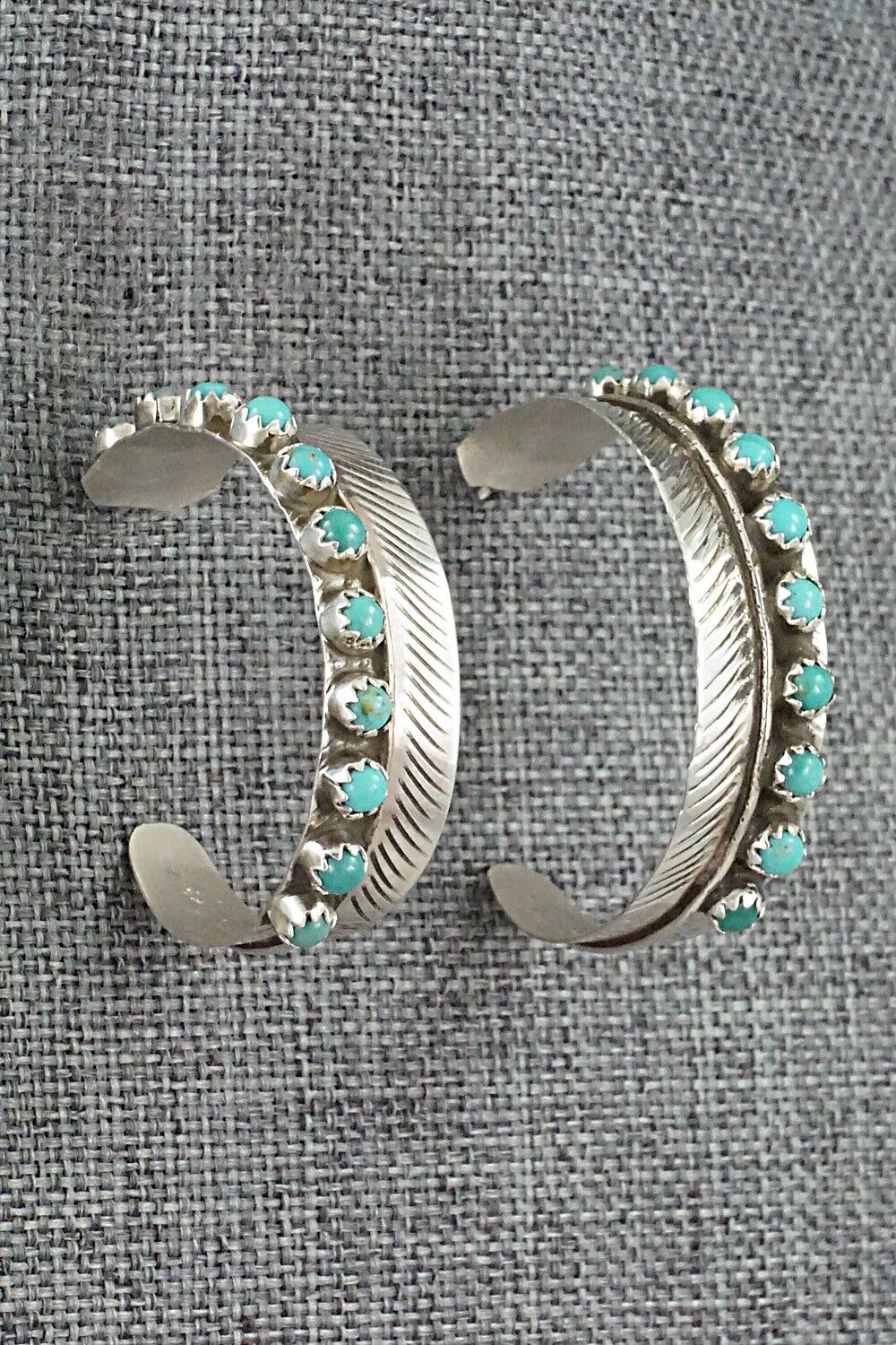 Turquoise and Sterling Silver Earrings - Aaron Davis