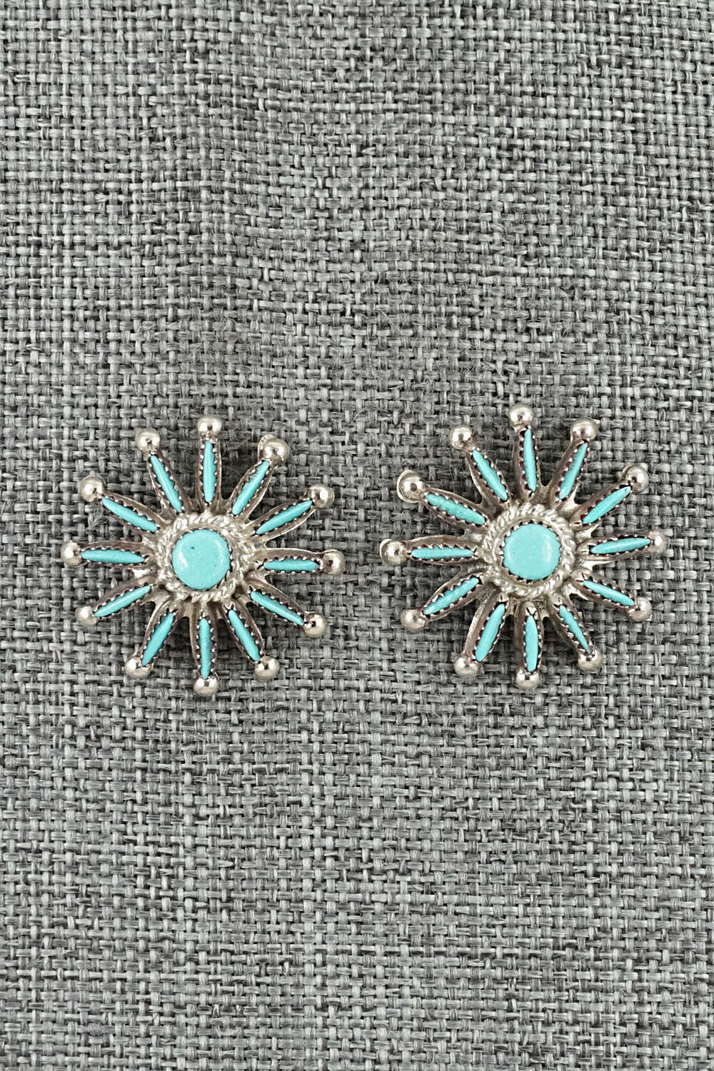 Turquoise & Sterling Silver Earrings - Rena Cachina