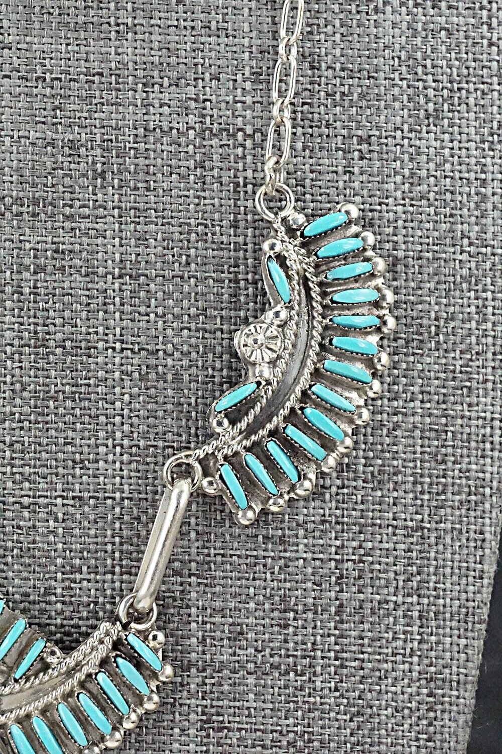 Turquoise & Sterling Silver Necklace Set - Eva Wyaco