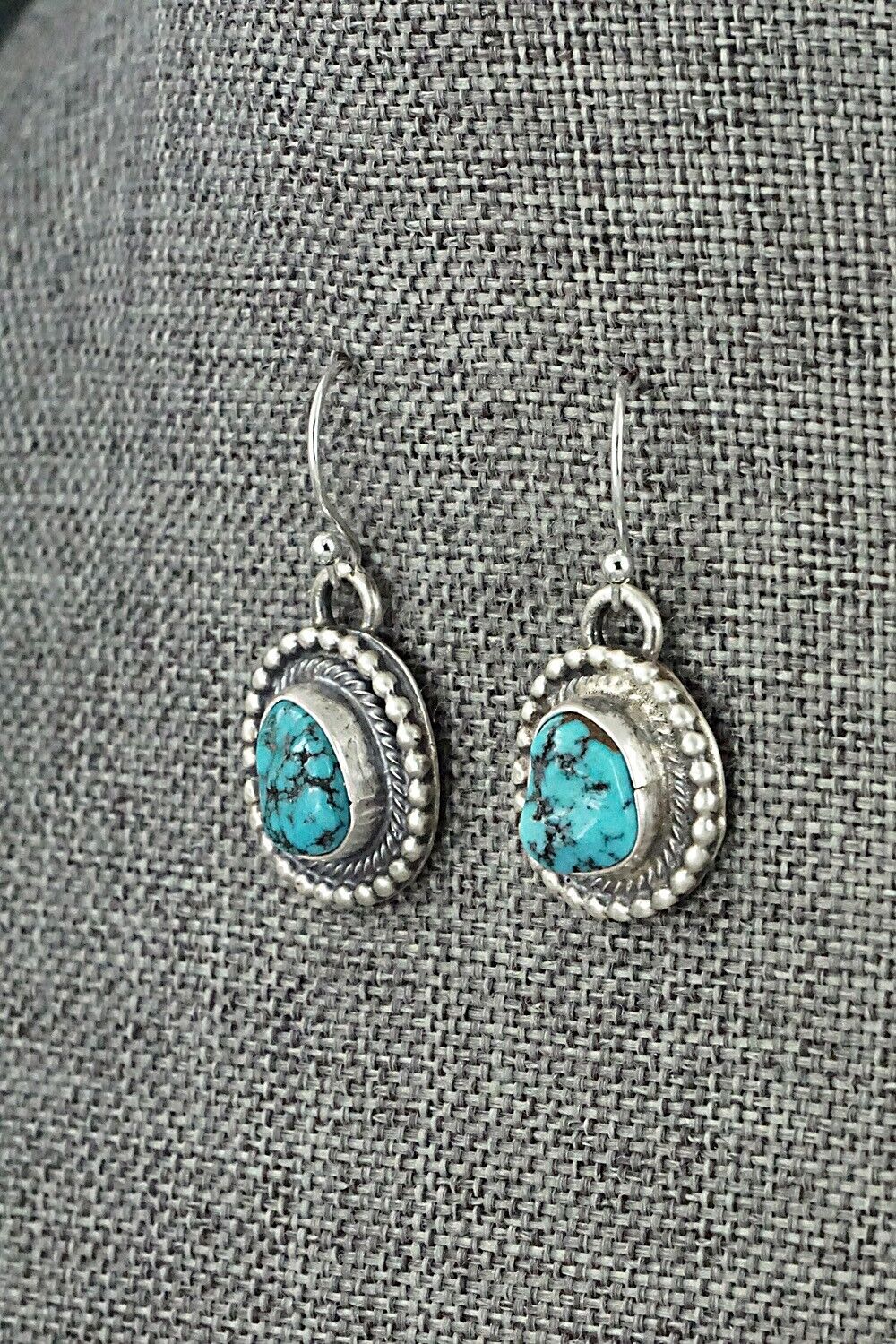 Turquoise & Sterling Silver Squash Blossom Set - Bobby Johnson
