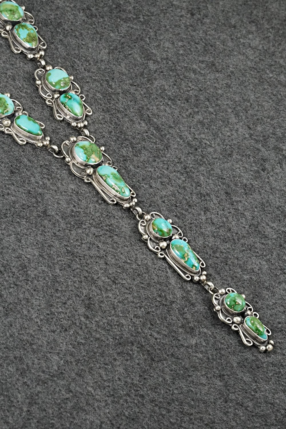 Turquoise & Sterling Silver Necklace and Earrings Set - Kathleen Livingston