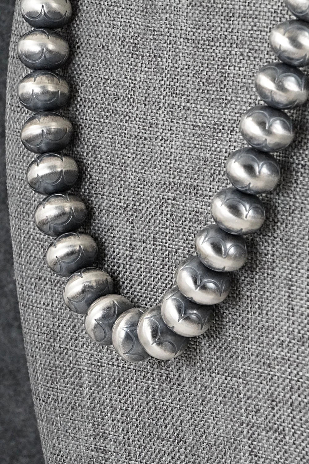 Sterling Silver Navajo Pearl Necklace 18" - Bryannen Halwood