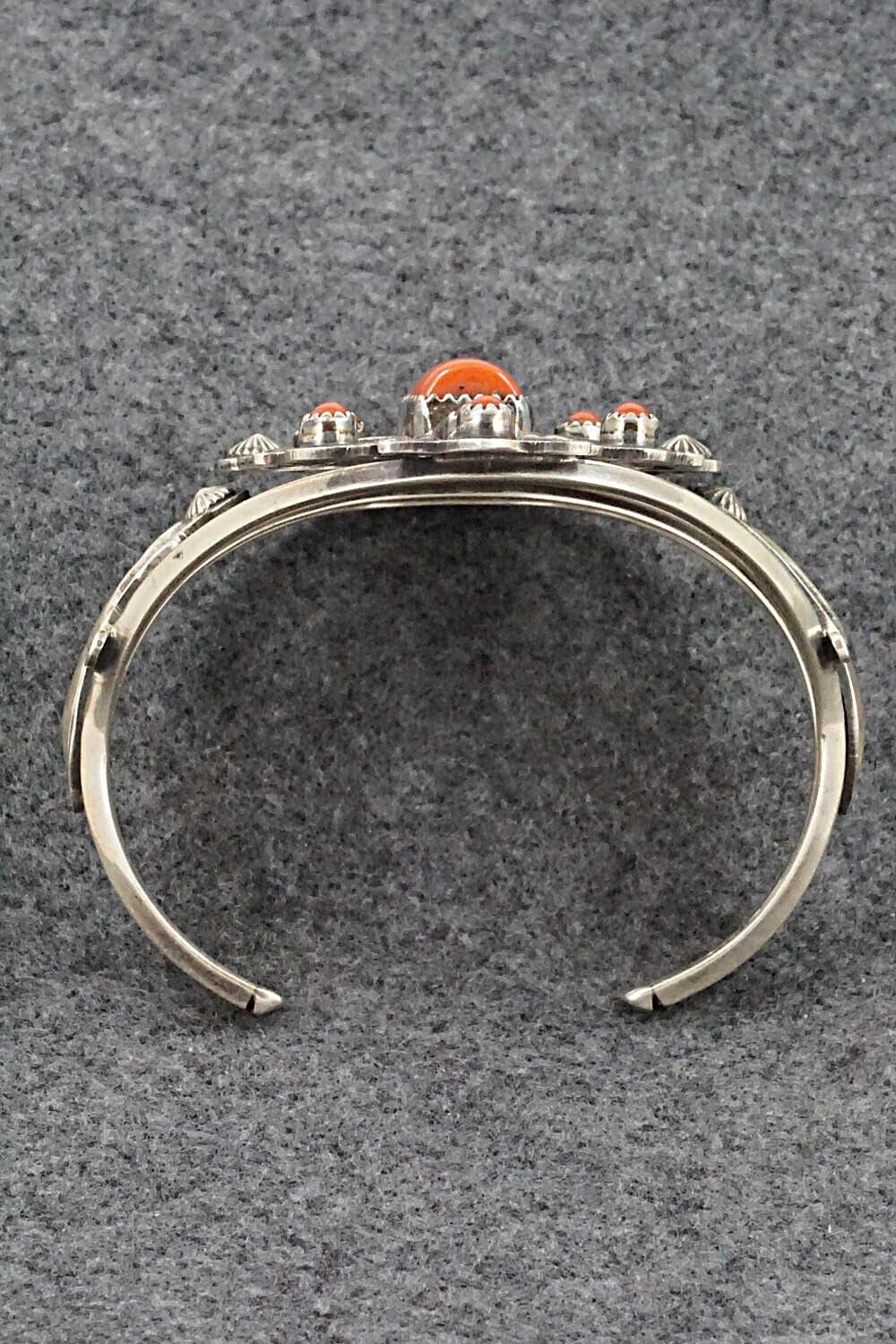 Coral & Sterling Silver Bracelet - Emerson Delgarito