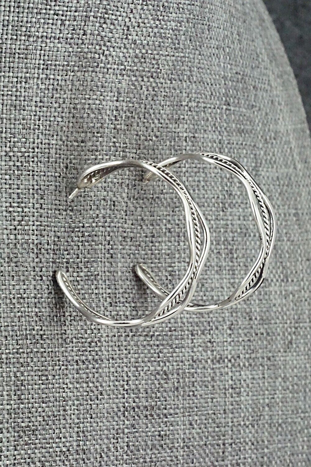 Sterling Silver Hoop Earrings - Ben Tahe