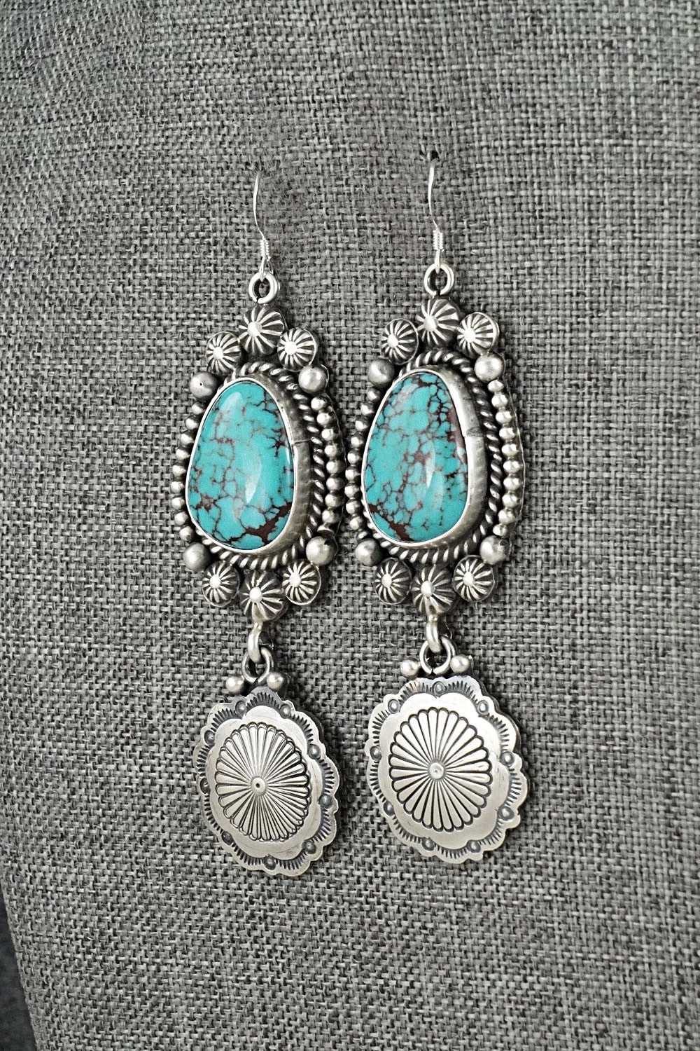 Turquoise & Sterling Silver Earrings - Michael Calladitto