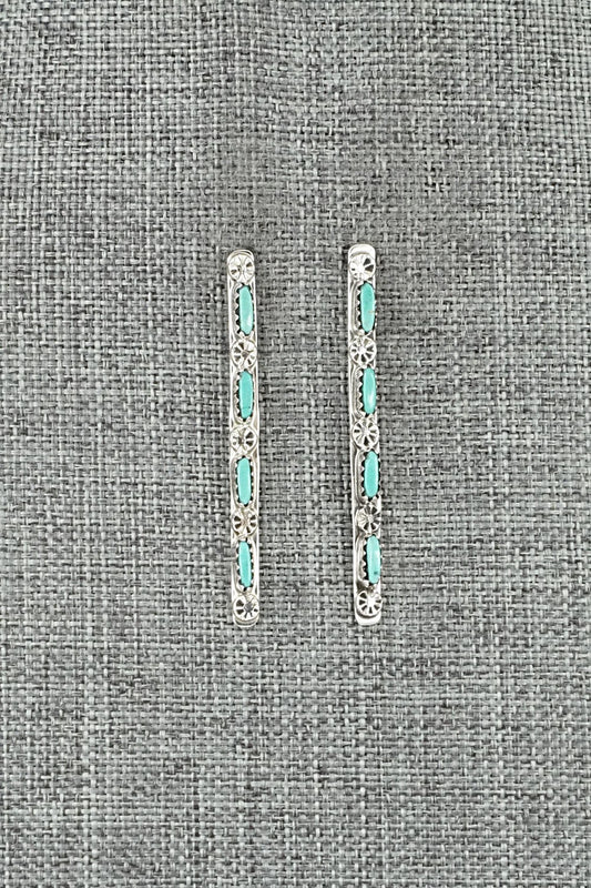 Turquoise & Sterling Silver Earrings - Murray Hannaweeka