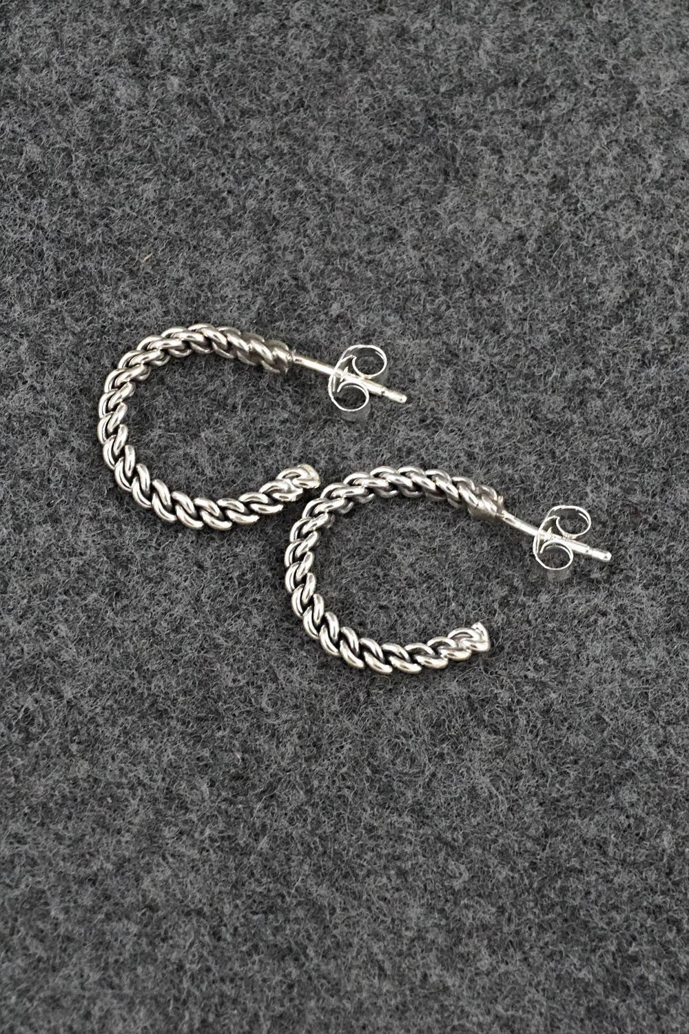Sterling Silver Hoop Earrings - Elaine Tahe