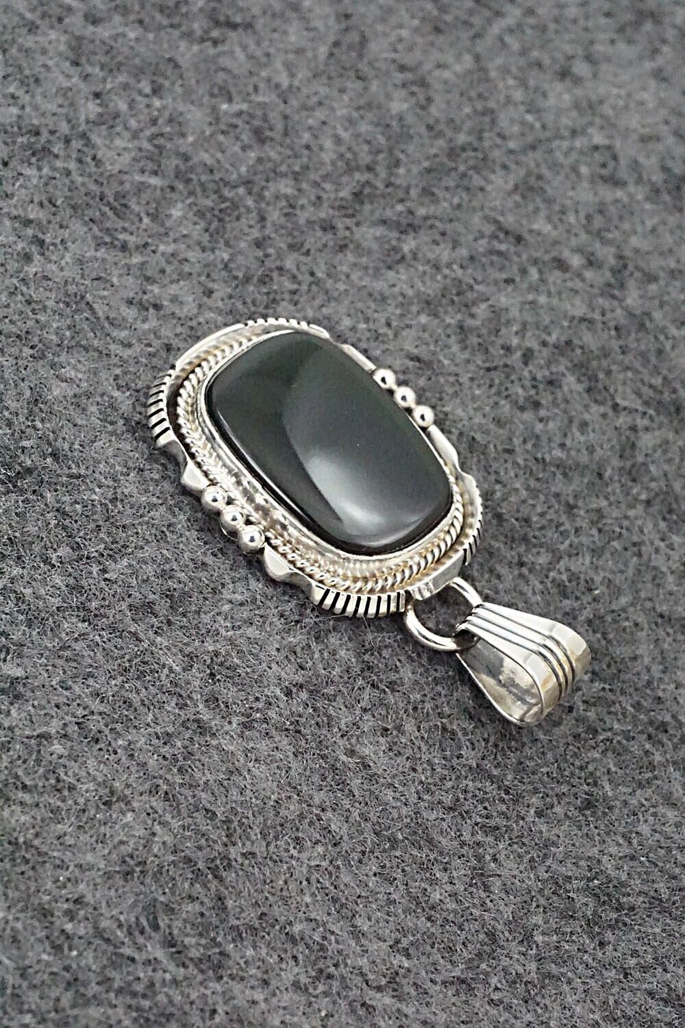 Onyx & Sterling Silver Pendant - Sharon McCarthy